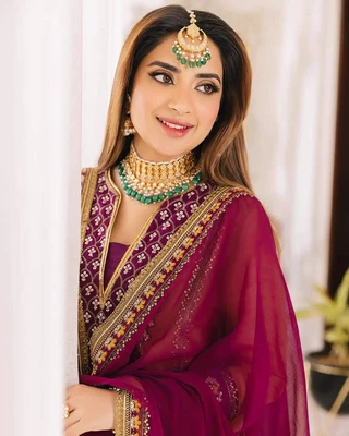 £59.99 • Buy 💯 ASIM JOFA 2023 Embroidered Latest Maahru  Limelight Sapphire Maria B Eid