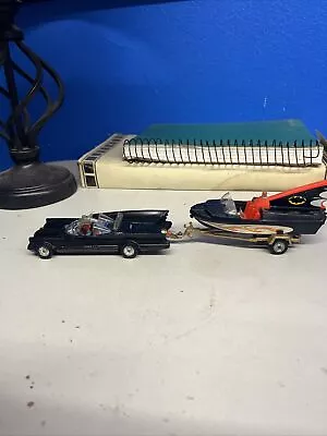 CORGI TOYS #267 Batmobile & Bat Boat With Trailer Vintage 1960s Toy Kids • $119