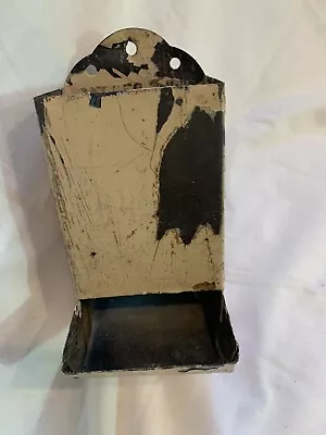 Antique Vintage Match Holder Metal Box  Wall  • $0.99