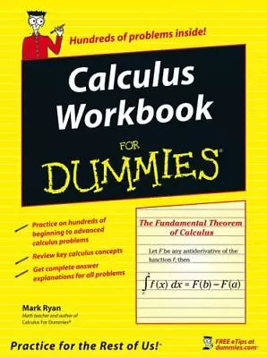 Calculus Workbook For Dummies - 9780764587825 Mark Ryan Paperback • $4.47