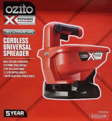 Ozito 18V Power X Change Cordless Electric Seed & Fertiliser Universal Spreader • $109
