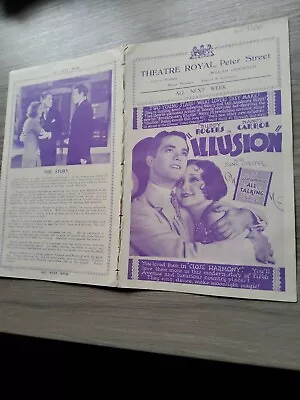 Cimema Theatre Programme 1930manchester Theatre Royal Illusion • £12