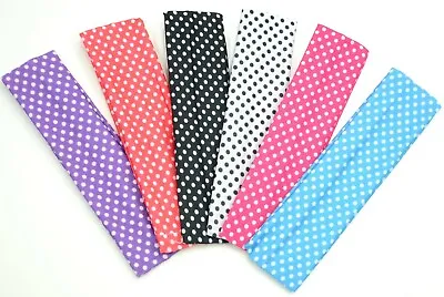 Polka Dot Gym Sports Yoga Headband Stretchy Alice Band Kylie Hair Band Girl Lady • £2.49