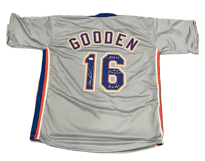 Dwight  Doc  Gooden Signed Auto Custom Jersey NY Mets W/ 4 Insc. JSA WIT COA • $69.99