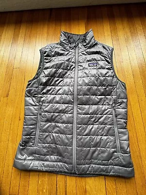 Patagonia Men’s Small Nano Puff  Vest Small Nickel Style #84241 • $29.89