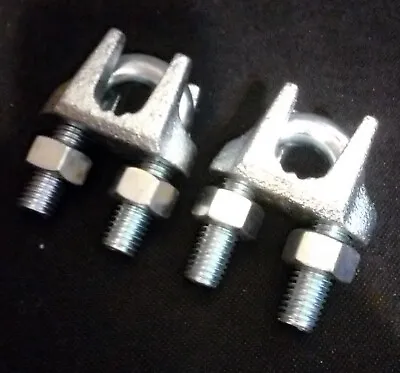 Two New 3/4  Wire Rope Clip Cable Clamp U-Bolt Zinc Plated • $18.99