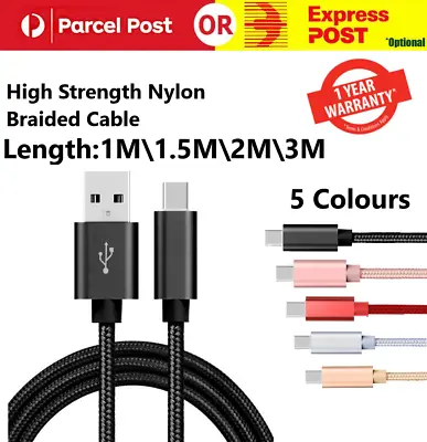 $8.99 • Buy Au USB-C Type C Data Cable Fast Charge For Samsung S22 S21 S20 Ultra S10 S9 S8
