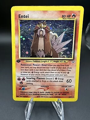 Pokémon TCG Entei Neo Revelation 6/64 Holo 1st Edition Holo Rare • $129.99