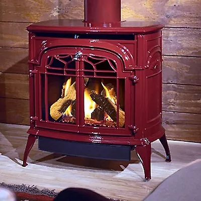 Vermont Castings Radiance Direct Vent Gas Stove In Bordeaux Enamel/Red Color • $4649