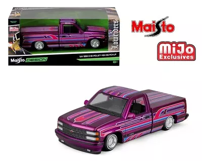 Maisto 1:24 1993 Chevrolet 454 SS Pickup Lowriders – Metallic Purple – PRE ORDER • $44.99
