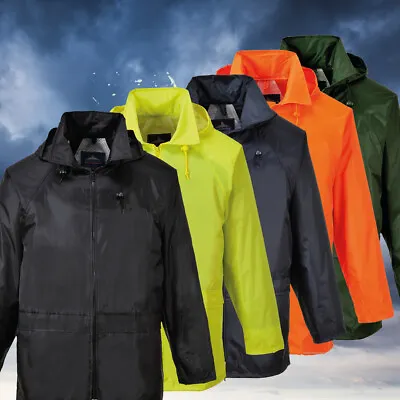 Portwest US440 Classic Waterproof Rain Jacket Lightweight Coat Pack Away Hood • $25.23