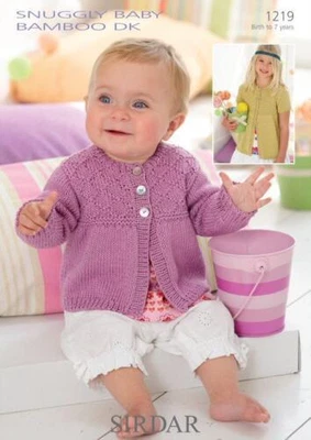 £5.25 • Buy Sirdar Knitting Pattern - Snuggly Baby Bamboo DK, Cardigans # 1219
