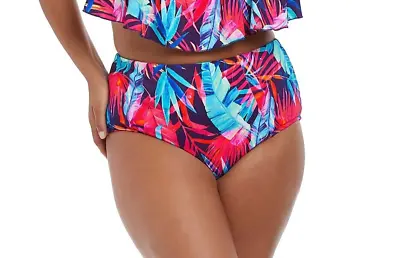 NWT Elomi Swim Bikini Brief Bottom Paradise Palm ES7145 Size US 14 Tropical • $30.99