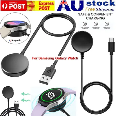USB Magnetic Fast Charger Dock Cable For Samsung Galaxy Watch 6 5 4 3 Actice 3 2 • $7.35