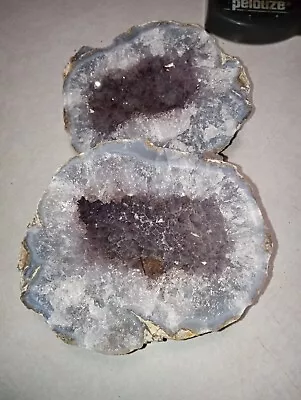 5 Inch Amethyst And Goethite Quartz And Calcite Choyas Geode  Chihuahua • $45