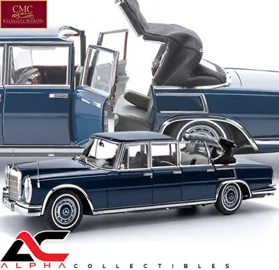 Cmc M-205 1:18 1964-81 Mercedes 600 Pullman W100 Landaulet Convertible Blue • $995.40