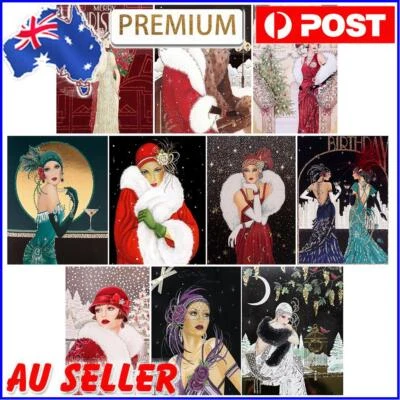 $11.24 • Buy Noble Woman Full Round Drill Diamond Painting 5D DIY Mosaic Kits Wall Art AU