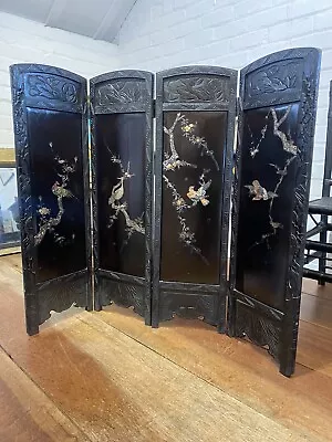 Antique 1930’s Japanese Firescreen Divider Wall Screen Fire • £160