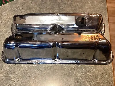 Vintage Glastron Boat Engine Chrome Valve Covers - Ford 302  - 225 HP • $35