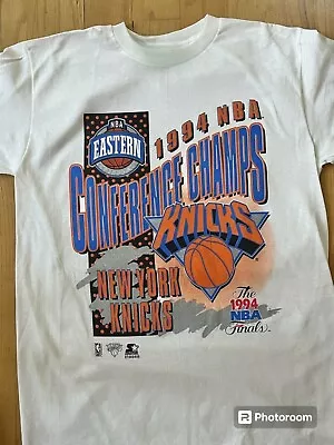 NEW ARRIVAL! Vintage NEW YORK KNICKS 1994 East Champions Starter Shirt NBA • $22.99