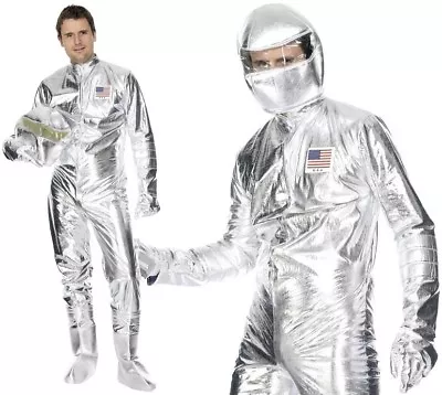 Mens Spaceman Astronaut Fancy Dress Costume Space Suit Outfit New By Smiffys • £46.99