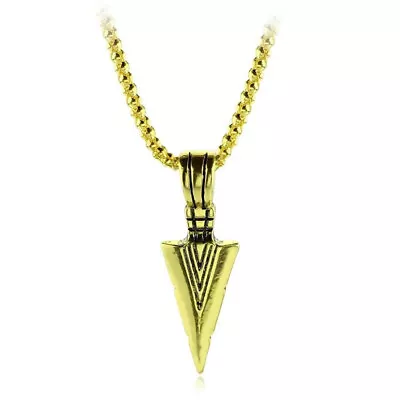 Stainless Steel Spear Arrowhead Arrow Head Pendant Chain Necklace For Men Boys • $6.99