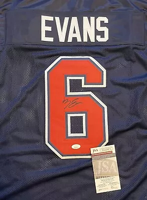 Zach Evans Signed Ole Miss College Dark Blue Football Jersey JSA Autograph Rams • $34.99