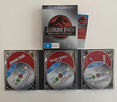 Jurassic Park Trilogy (3 Disc Blu-ray Set) Region Free Digipak W/ Slipcover • $16.95