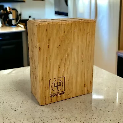 Wüsthof Knife Block   6 Slot Hardwood Steak Knife Block Storage  Solid Wood • $17.89