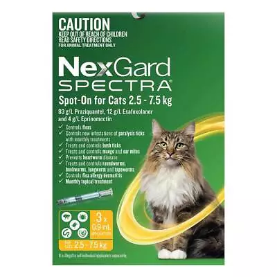 NexGard Spectra 6 Chewables For 2 To 3.5 Kg Dogs • $66.99