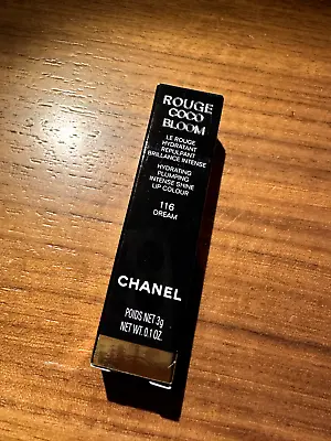 CHANEL ROUGE COCO BLOOM HYDRATING PLUMPING INTENSE SHINE LIP COLOUR 116 DREAM 3g • £29.99