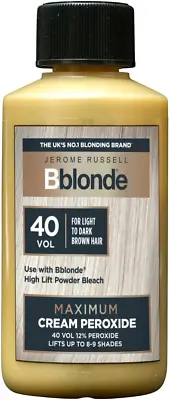 Jerome Russell Bblonde Cream Peroxide 40 Volume 12% Peroxide Lifts 8-9 75ml • £2.94