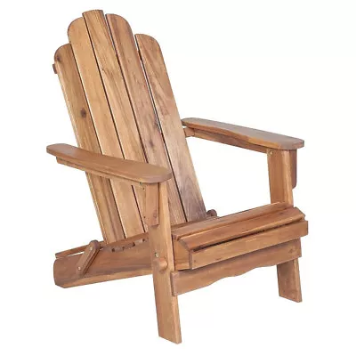 $359 • Buy Teak Oiled Hardwood Folding Adirondack Outdoor Patio Deck Chair - A+ BBB Rating!