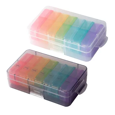 7 Day Weekly Pill Box Medicine Tablet Organizer Dispenser Container Case • $9.46