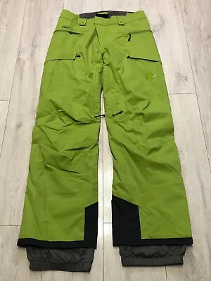 Mens Mammut Bormio Ski Pants Drytech Green Size Eu46 30 S Rrp £280 • £70.13