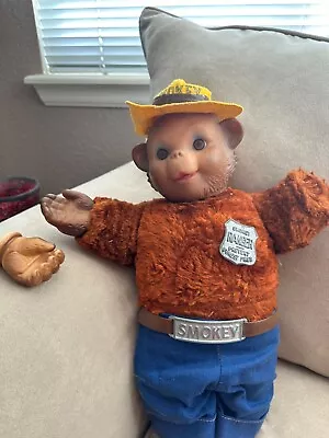 Vintage Smokey The Bear Ranger IDEAL VINTAGE 1950s Teddy Bear Plush Doll 13  • $45