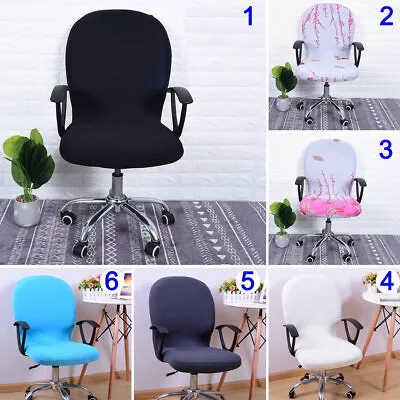 $13.99 • Buy Swivel Computer Chair Cover Removable Office Seat Slipcover Protector Stretch AU