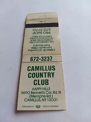  North Memphis Rd CamillusNew York Camillus Country Club Matchbook  • $17