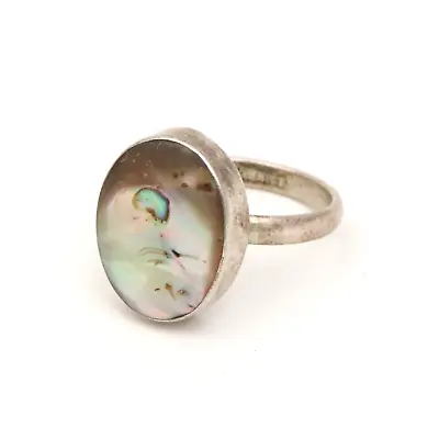3.7 Gram Sz6 Mexico 925 Sterling Silver Navajo Southwest Abalone MOP Ring • $27.95