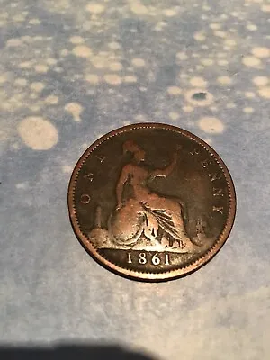 Victoria 1861 Penny Fine Condition  • £8