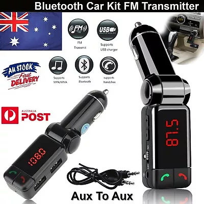 FM Transmitter Wireless Bluetooth Car Kit Handsfree Car Charger MP3 Player USB • $13.98