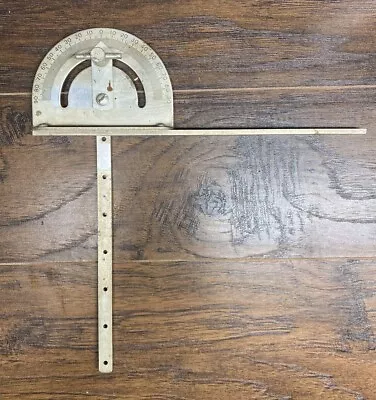 Vintage Steel Miter Gauge System Router Fence Angle Ruler Table Saw Protractor • $14.39