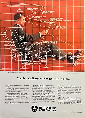 Chrysler Corp Design Engineering For Comfort & Safety Vintage 1963 Print Ad 8x11 • $12.45