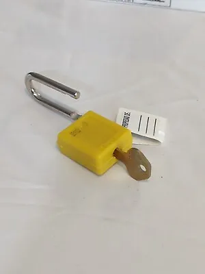 MASTER LOCK PADLOCK 411MKW400YLW Yellow LOCK OUT TAG OUT LOTO • $12