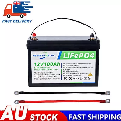 100AH LiFePO4 Lithium Iron Phosphate 12V Deep Cycle Battery For RV Home Backup • $330.99