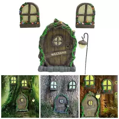 Fairy Garden Ornaments Outdoor Accessories Door Window Glow In The Dark House • £13.49