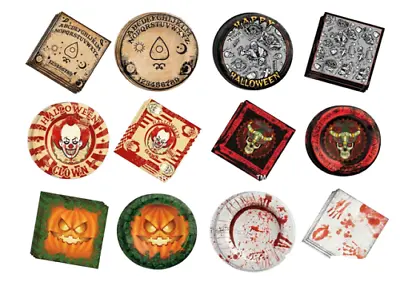 Halloween Party Tableware Paper Napkins Plates Ouija Zombie Horror Circus Harley • £3.99