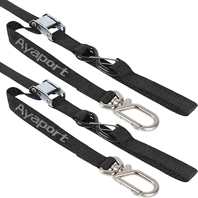 Motorcycle Tie Down Straps 1.1” X 7’ (With Swivel Carabiner Hooks) Cam Buckle T • $31.41