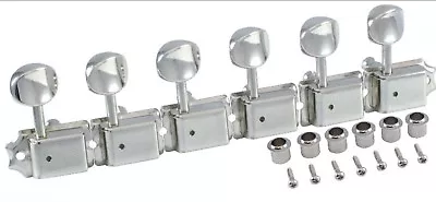 Korean 6 In-Line Vintage Tuner Tuning Machine Chrome For USA Electric Guitar • $49.99