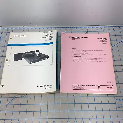 Vintage MOTOROLA Syntor FM TWO WAY RADIO Instruction Manual 403-430 MHz Blue • $11.48